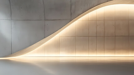 Modern Architectural Wall Niche with Lighting