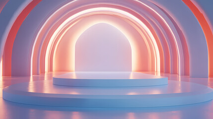 Neon Archway Showcase Stage