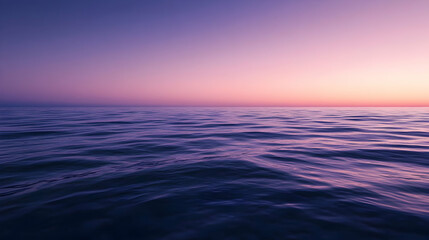 Obraz premium Purple Sunset over Calm Ocean: Serene Seascape Photography
