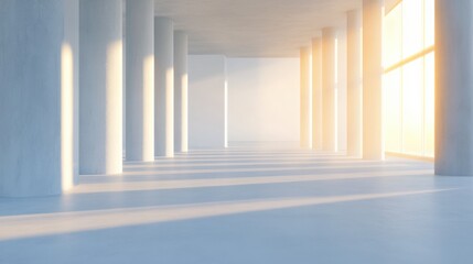 Obraz premium Empty room with concrete pillars