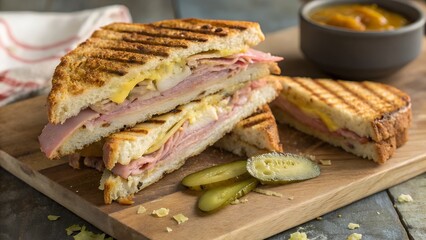 Classic Cuban Medianoche Sandwich with Roast Pork