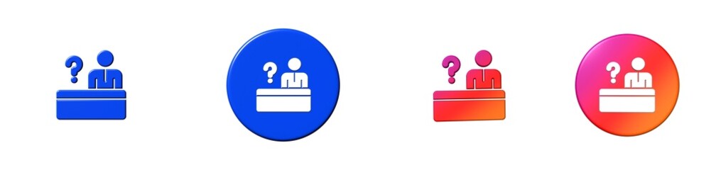 absence teamwork 3D icon