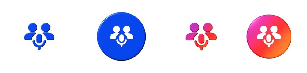 adaptive audio mic audio video 3D icon