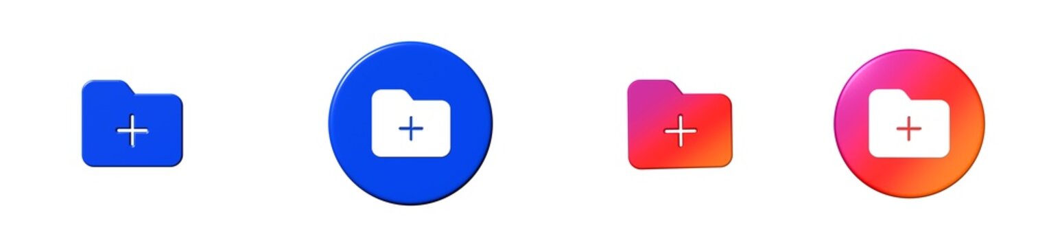 add file file and folders 3D icon