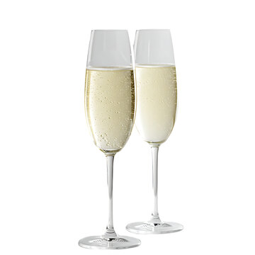Sparkling Celebration: Two Champagne Flutes Toast
