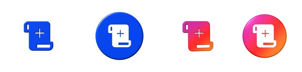 Fototapeta premium add file and folders 3D icon