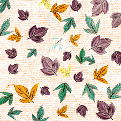 Fototapeta premium Beautiful Leaf character composition with various color and leaf. 