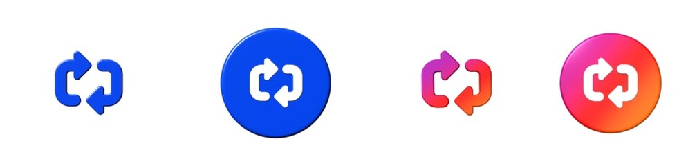 arrow reload horizontal interface essential 3D icon