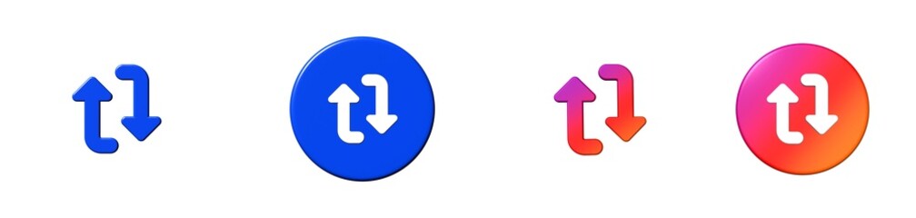 arrow reload vertical interface essential 3D icon