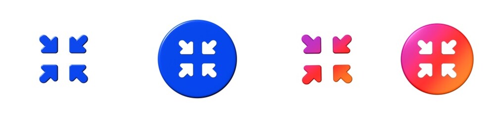 Fototapeta premium arrow interface essential 3D icon