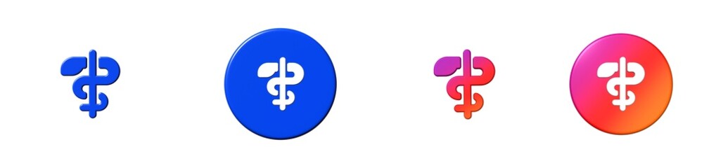 asclepius phosphor 3D icon