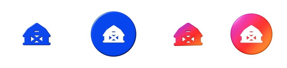 barn phosphor 3D icon