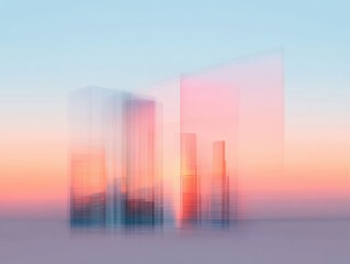 Blurred city buildings abstract