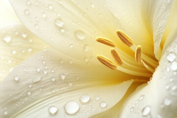 Close-up view of a delicate white lily.