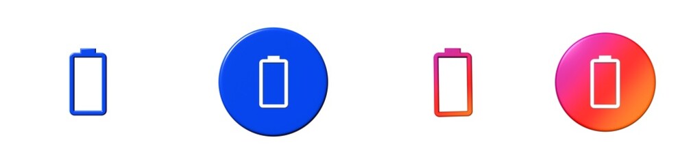 Fototapeta premium battery essential compilation 3D icon