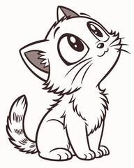 vector illustration of a cat