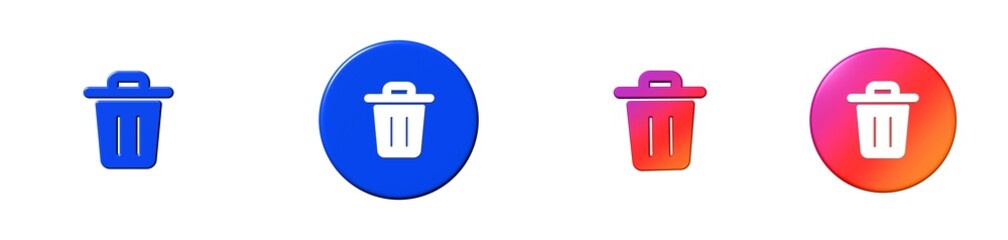 bin interface essential 3D icon