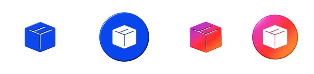 box seam bootstrap 3D icon