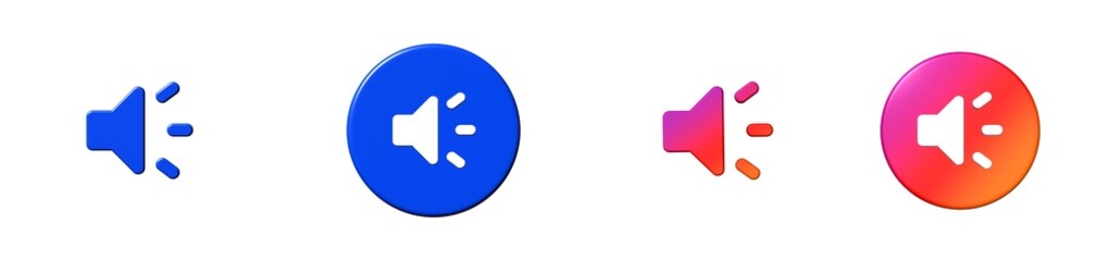 brand awareness audio video 3D icon