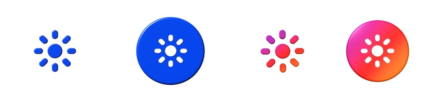 brightness interface essential 3D icon