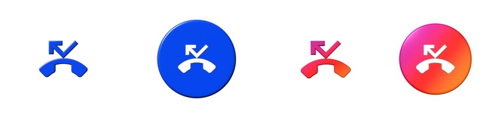 Fototapeta premium call notification 3D icon