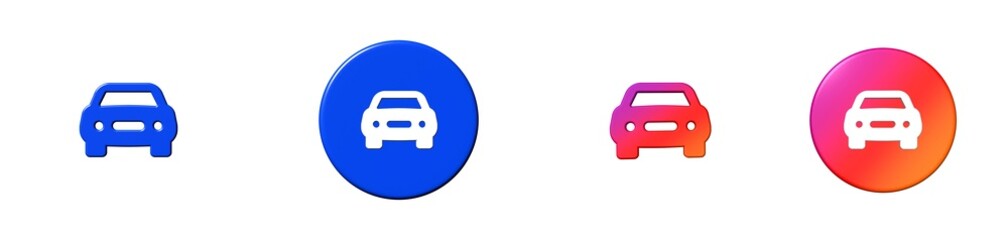 car front bootstrap 3D icon