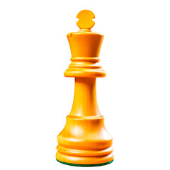 Elegant Wooden Chess King Piece Set Against a Crisp White Background for Visual Appeal
