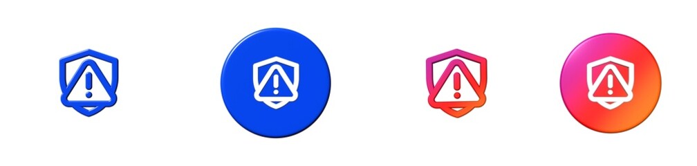 caution insurance 3D icon