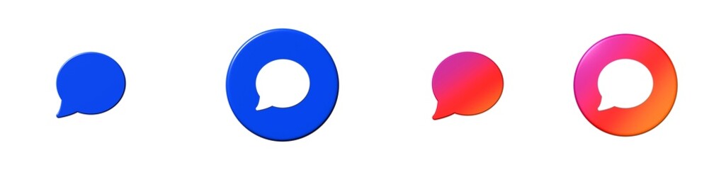 chat dialogue collection 3D icon