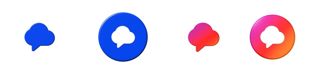 chat messages chat 3D icon