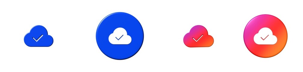 cloud done text formatting 3D icon