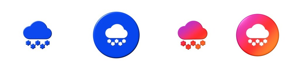 cloud snow bootstrap 3D icon