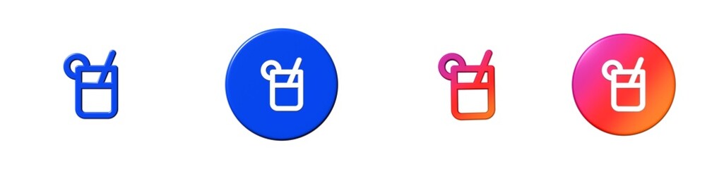 cocktail birthday 3D icon