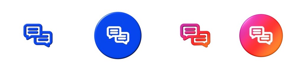 conversation social media 3D icon