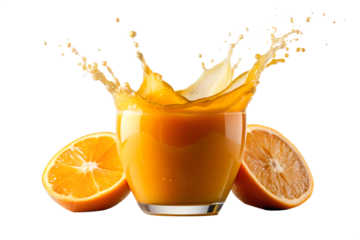 Refreshing Orange Juice Splash