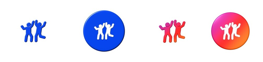 dancing new year 3D icon