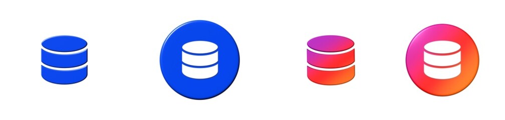 database computer devices 3D icon