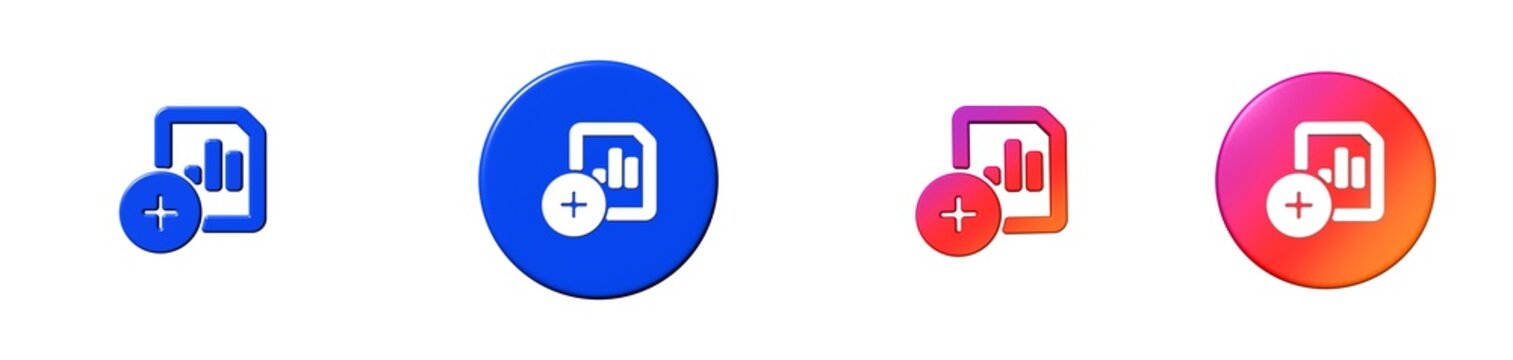 data file bars business products 3D icon