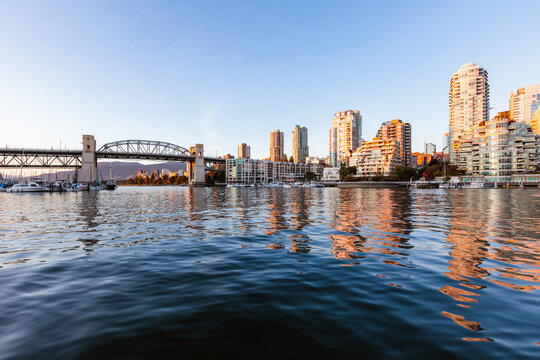 False Creek at sunset, Vancouver, British Columbia, Canada