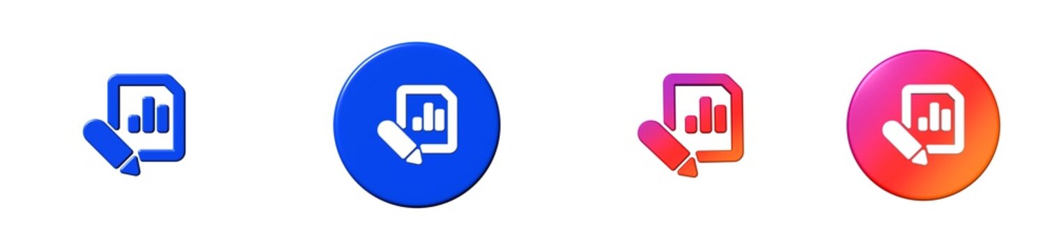 data file bars business products 3D icon