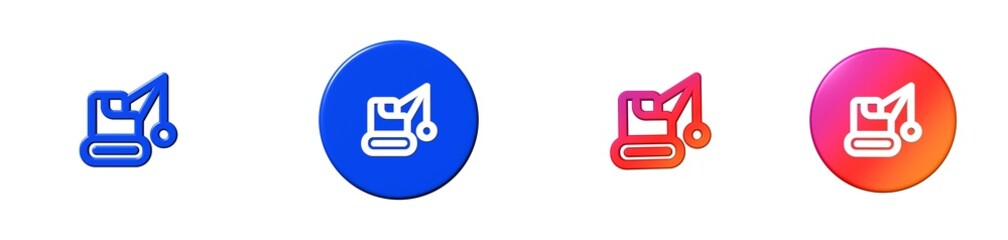 demolition transport 3D icon