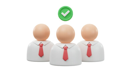 Isolated Three People Approved