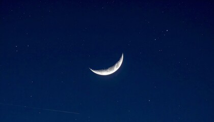 Naklejka premium Crescent Moon Night Sky Celestial Wonder Starry Night Astronomy