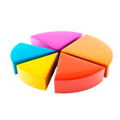 Obraz premium Abstract business pie chart made from colored parts. Business pie chart graphics