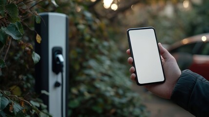 Electric Car Charging Station with Smartphone App electric car charging station smartphone app smart