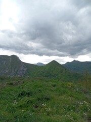 mountain landscape with clouds