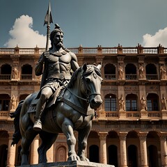 Obraz premium Equestrian Warrior Statue