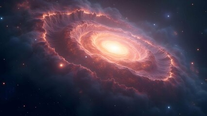 Vibrant Spiral Galaxy in Deep Space