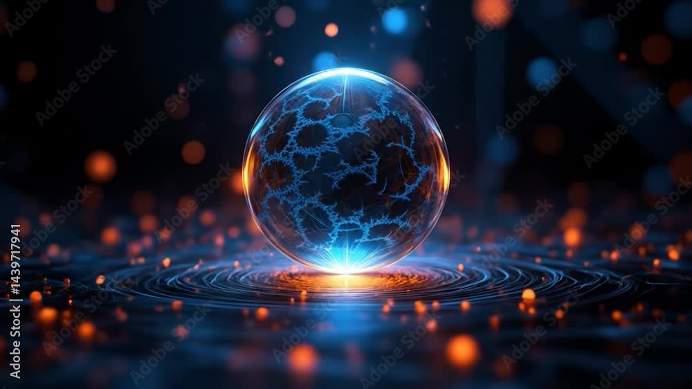 Poster energy of fractal realms abstract background