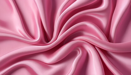 Obraz premium Soft, flowing pink satin fabric